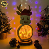 Xmas Snowman - Paper Cut Reindeer Light Box File - Cricut File - 29x14,6cm - LightBoxGoodMan - LightboxGoodman