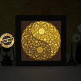 Yin Yang Mandala 2 – Paper Cut Light Box File - Cricut File - 20x20cm - LightBoxGoodMan - LightboxGoodman