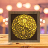 Yin Yang Mandala 2 - Paper Cutting Light Box - LightBoxGoodman
