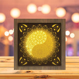 Yin Yang Mandala 3 - Paper Cutting Light Box - LightBoxGoodman