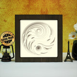 YinYang – Paper Cut Light Box File - Cricut File - 20x20cm - LightBoxGoodMan - LightboxGoodman