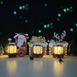 Christmas Train - 3D Christmas Lantern File - Cricut File 1 - LightBoxGoodMa