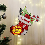 Personalized Sock - 3D Christmas Lantern File - Cricut File 3 - LightBoxGoodMan