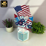 4th Of July - 3D America Lantern File - Cricut File - LightBoxGoodMan