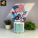 4th Of July - 3D America Lantern File - Cricut File - LightBoxGoodMan