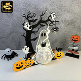 Chilling Ghost - Halloween Themed 3D Lantern File - Cricut File - LightBoxGoodMan