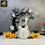 Chilling Ghost - Halloween Themed 3D Lantern File - Cricut File - LightBoxGoodMan