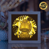Zebra Jungle – Paper Cut Light Box File - Cricut File - 8x8 inches - LightBoxGoodMan - LightboxGoodman