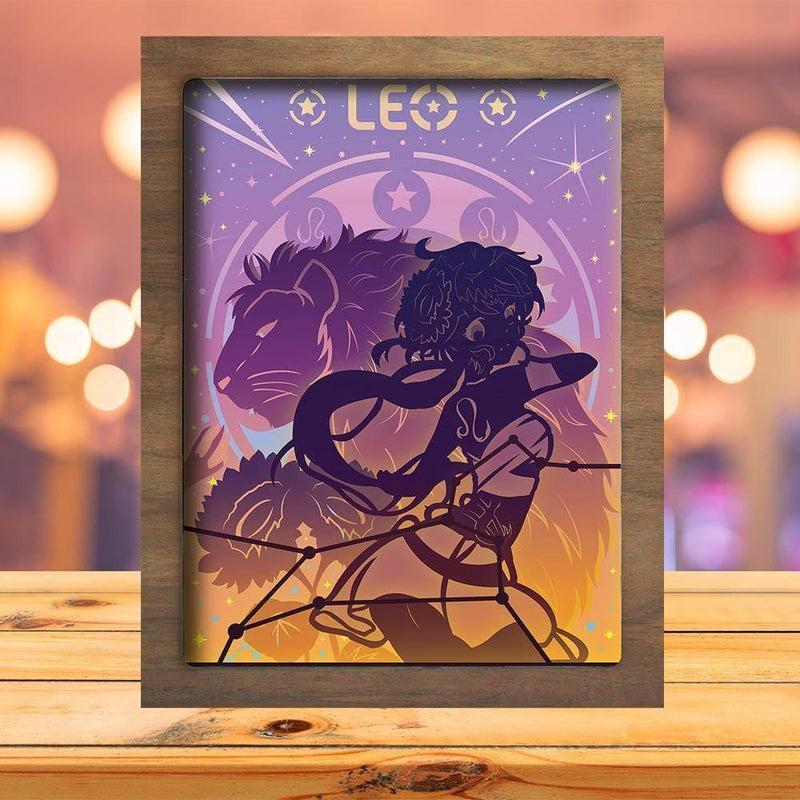 Zodiac Leo – Paper Cut Light Box File - Cricut File - 20x26cm - LightBoxGoodMan - LightboxGoodman