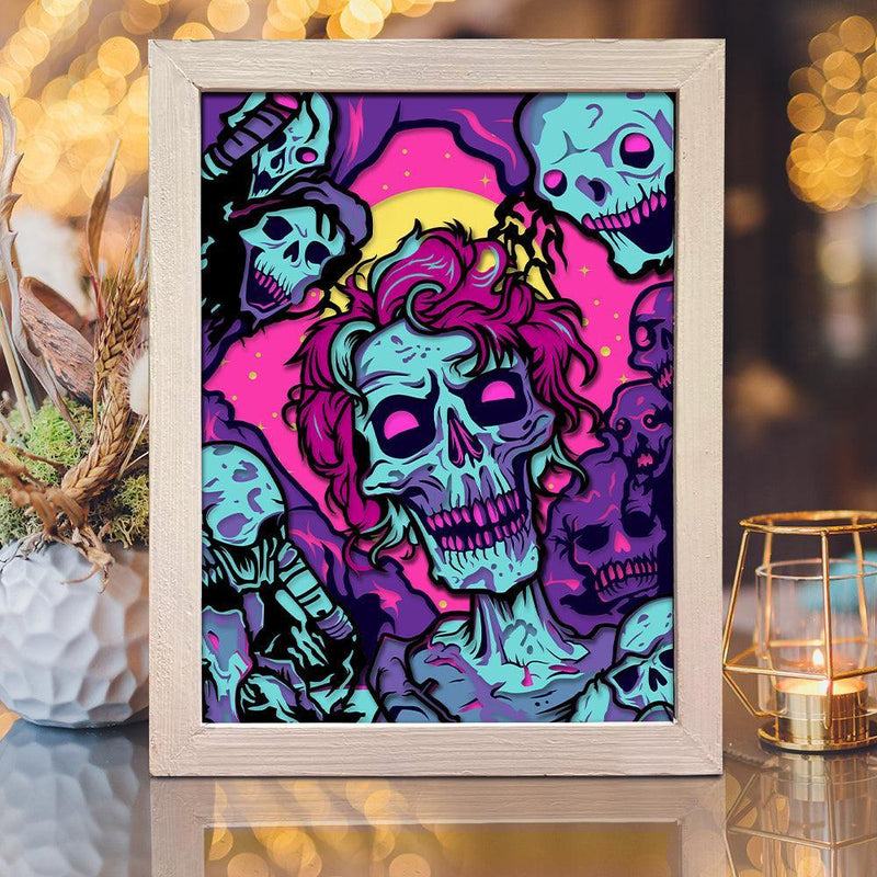 Zombie's Smile – Paper Cut Light Box File - Cricut File - 20x26cm - LightBoxGoodMan - LightboxGoodman