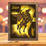 Zorro, the Avenger - Paper Cutting Light Box - LightBoxGoodman - LightboxGoodman